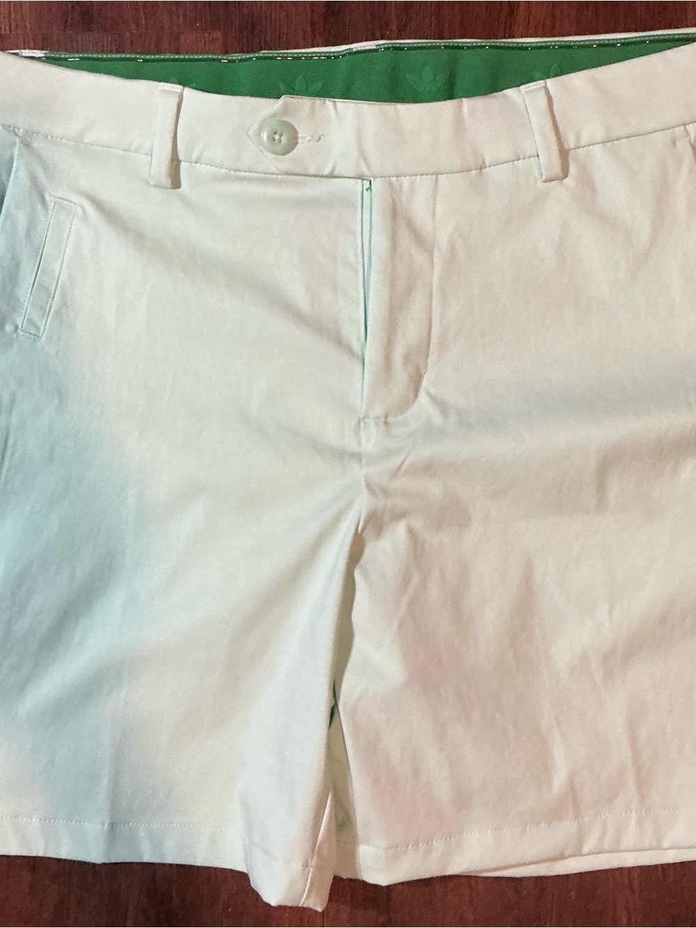 ADIDAS 3-Stripe 5-pocket Golf Shorts Size 34 Spearmint NWoT #Retro